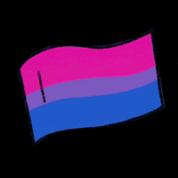 Creative Bisexual Flag Doodle GIF