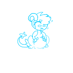 Creature Illustration Belly Inflation GIF