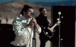 Creed Band Singing In Strong Winds GIF