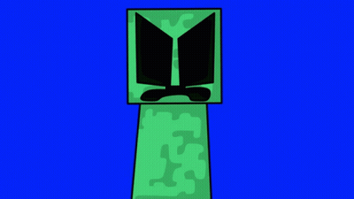 Creeper With Black Face GIF