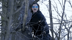 Creepin Outside The Snowy Forest GIF