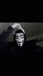 Creepy Anonymous Hacker Face Mask Reveal  GIF
