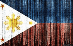 Creepy Anonymous Hacker Philippine Flag Skull  GIF
