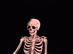 Creepy Creative Emo Skeleton  GIF