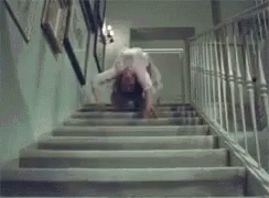 Creepy Girl In Stairs