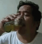 Creepy Guy  Drinking Juice GIF
