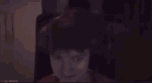 Creepy Kid Looking Around GIF