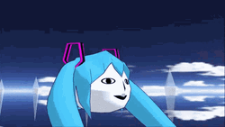 Creepy Miku Dancing GIF