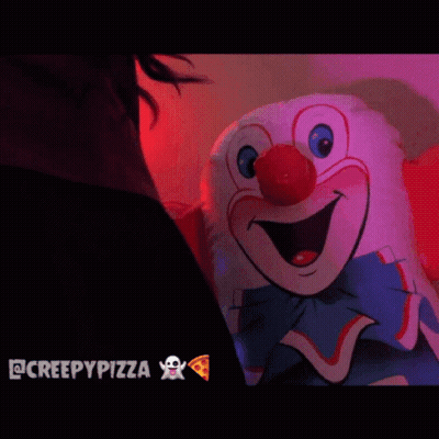Creepy Pizza Ad With Clown GIF