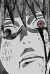Creepy Sasuke Uchiha Staring  GIF