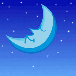 Crescent Moon Cartoon Sleeping