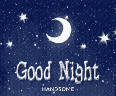 Crescent Moon Good Night GIF