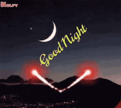 Crescent Moon Good Night GIF