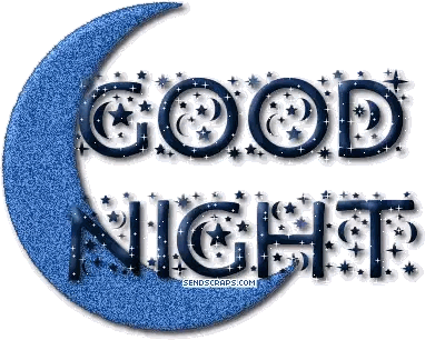 Crescent Moon Good Night Sticker