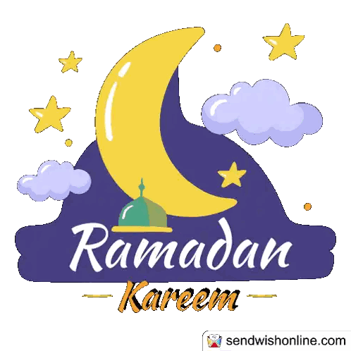 Crescent Moon Ramadan Kareem Sticker