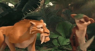 Crescent Moon Saying Feliz In Green GIF