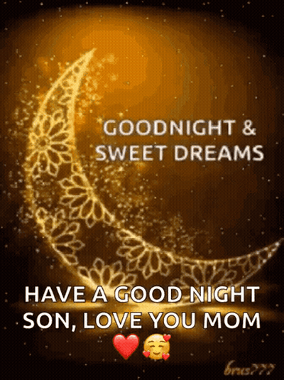 Crescent Moon With Goodnight And Sweet Dreams GIF