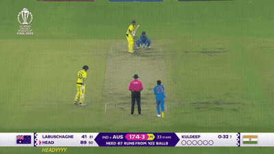 Cricket Game In Front Of Booking.com Ad GIF