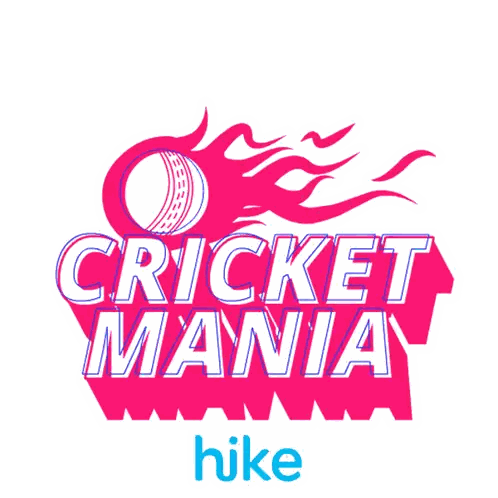 Cricket Mania Logo With Flaming Ball Sticker