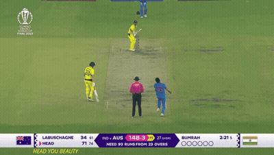 Cricket Match In Front Of Indusind Bank Sign GIF