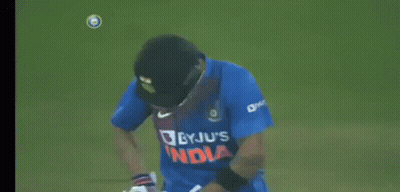 Cricket Player In Blue Shirt Saying India GIF