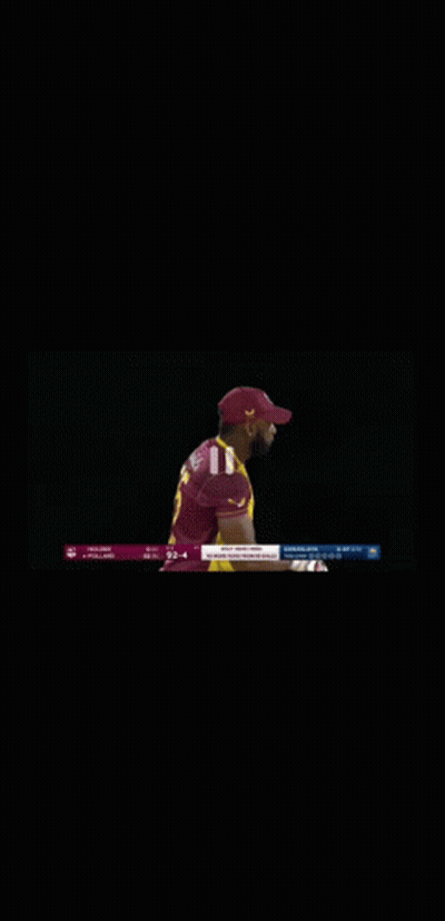 Cricket Player In Maroon And Yellow Uniform GIF