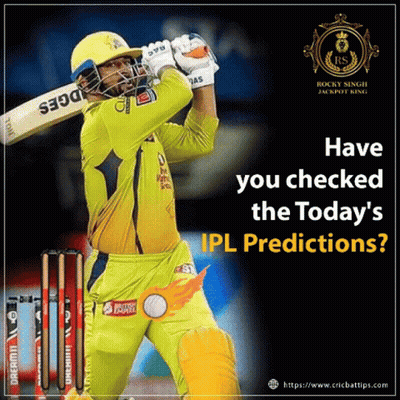 Cricket Player Swinging Bat Saying Have You Checked Today's IPL Predictions GIF