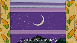 Crickets Chirping Moon Behind The Window GIF