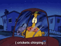 Crickets Chirping Rocko Inside Car GIF