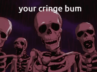 Cringe Skeleton On Fan Meme GIF