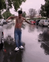 Crip Walk Wet Street Floor GIF