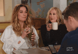 Crisis Averted Schitts Creek Alexis And Moira Rose GIF