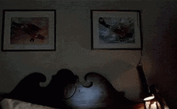 Crispin Glover Wakes Up Screaming From A Nightnare GIF