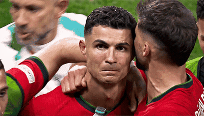 Cristiano Ronaldo Hugged By Another Player GIF