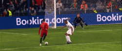 Cristiano Ronaldo Scoring A Goal  Against His Rival GIF