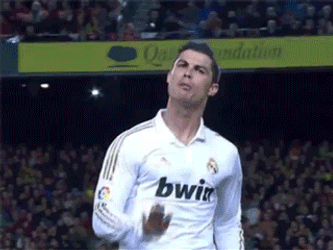 Cristiano Ronaldo Scoring A Goal Calm Down Hand Sign GIF