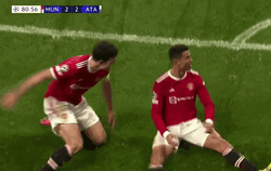 Cristiano Ronaldo Scoring A Goal Hugged By Teammates GIF