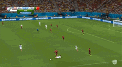 Cristiano Ronaldo Scoring A Goal In All Red Jersey GIF