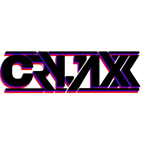 Crixx Logo With Purple And Red Border Sticker