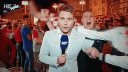 Croatia Celebrating Reporter