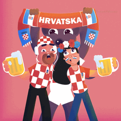 Croatia Hrvatska Animated Cheering GIF
