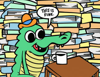 Crocodile With Lots Of Books For Bar Exam GIF