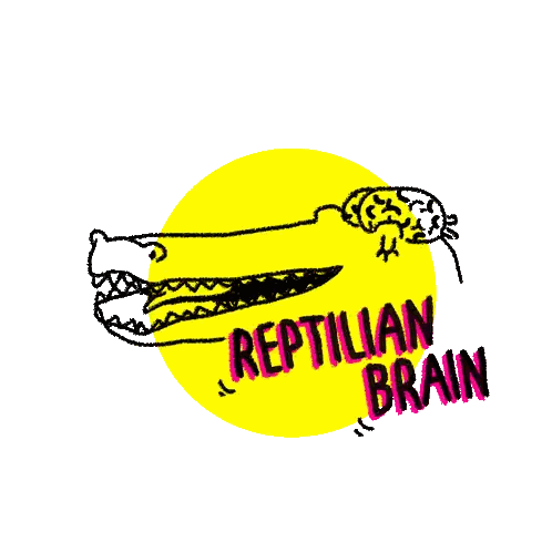 Crocodile With Reptilian Brain Sticker