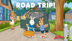 Cross Country Cartoon Road Trip GIF