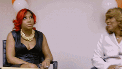 Cross Eyed Lady Red Hair GIF