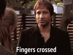 Cross Fingers David Duchovny GIF