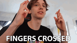 Cross Fingers Long Hair Boy GIF