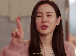 Cross Fingers Son Ye Jin GIF