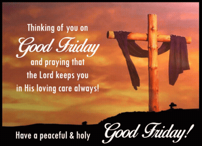 Cross Saying Thinking Of You On Good Friday GIF