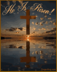 Cross Water Reflection He Has Risen GIF